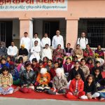 After the Spiritual Class in Group Photo with students of Atma Jyoti Blind Kanya Chatravas,Gwalior on 12/06/2016.