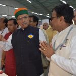 Mr Arjun Ram Meghwal Minister of Law and Justice, Government of India Visiting Divyang Stall,Shantivan,Rajasthan.