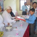 BK Dulari Presenting Spiritual Braille Book to Kanpur Blind School Students,Uttar Pradesh on 12/08/2017.