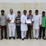 BK Suryamani Presenting Books to Blind students at Delhi.