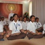 Students Doing Meditation at BK Centre for Concentration.