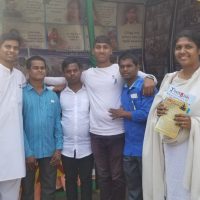 Group Photo of VI Students with BK Brother and Sister