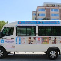New traveler vehicle for Divyangseva given by SBI Jaipur.