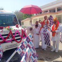 Inaugurating new Vehicle of Divvying Seva By BK Senior Brothers and Sisters.