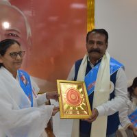 Bk Sister gifted to Chief Guest Mr Sandeep Arowra (Member of State Divyang Welfare Commision )